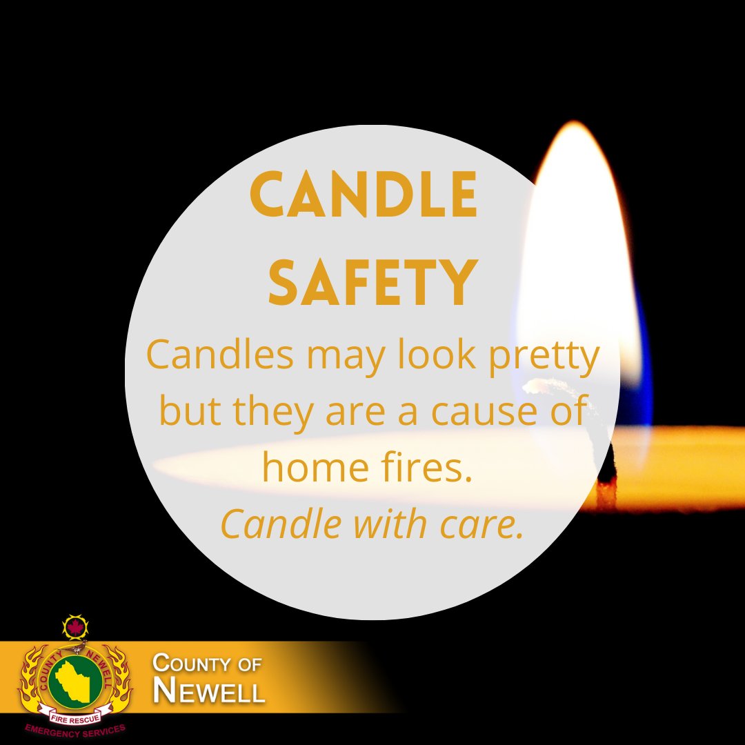 County of Newell on Twitter "Three of every five candle fires start