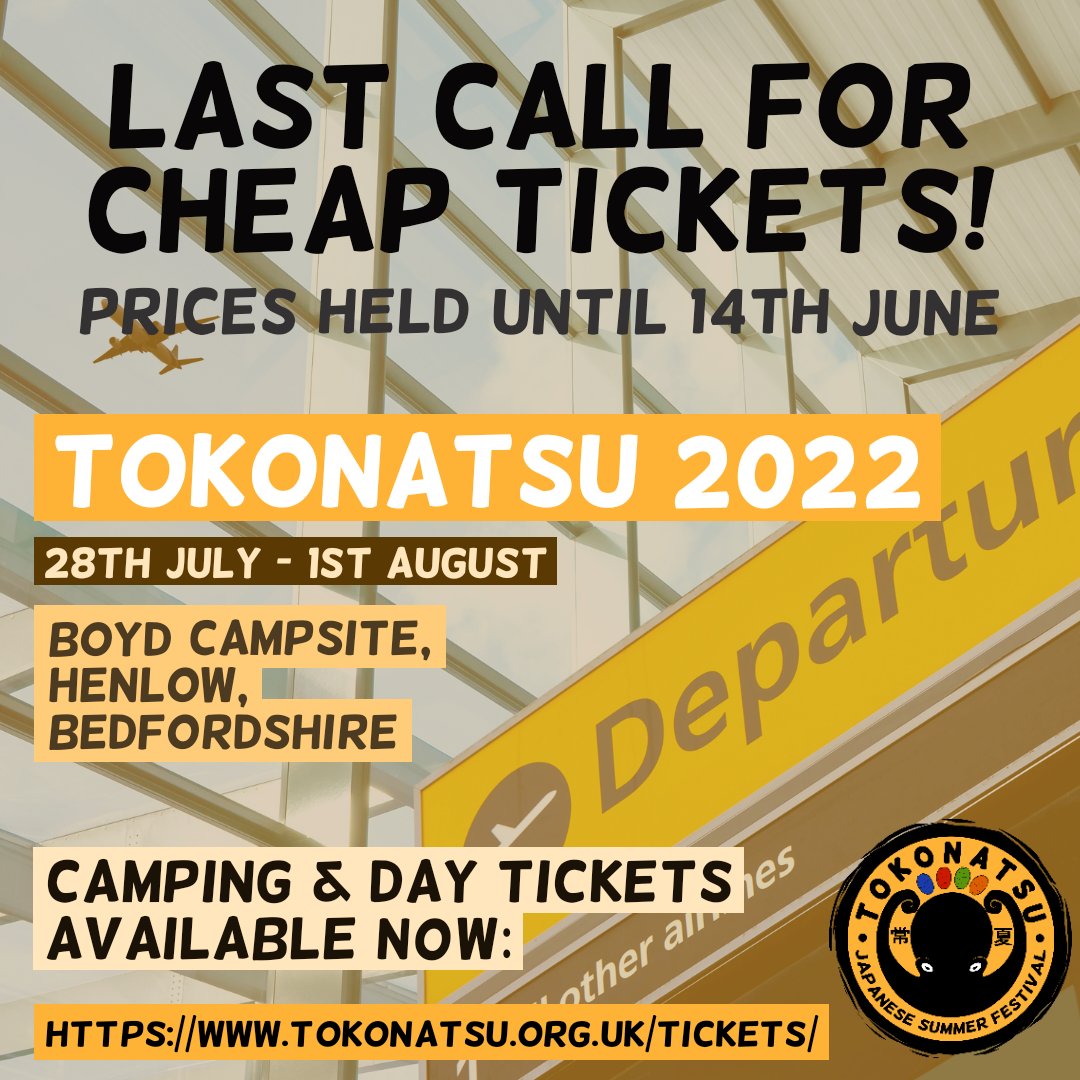 Tokonatsu's tweet photo. *ticket sales klaxon* We've extended our earlybird price scheme to help as many as possible enjoy Toko this year. Book now at https://t.co/v3mJ2v1NIb 
#uk #anime #conventions #ukanime #events #ukevents https://t.co/gWyfJOqK4D