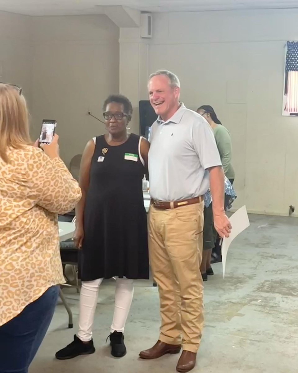 TimJamesGov's tweet photo. It’s voting day🇺🇸 Tim voted this morning in Greenville with his wife Angela. Go Tim! 
#timjamesgovernor #fightback #protectalabama #alpolitics #algop https://t.co/gNPdXmGumY