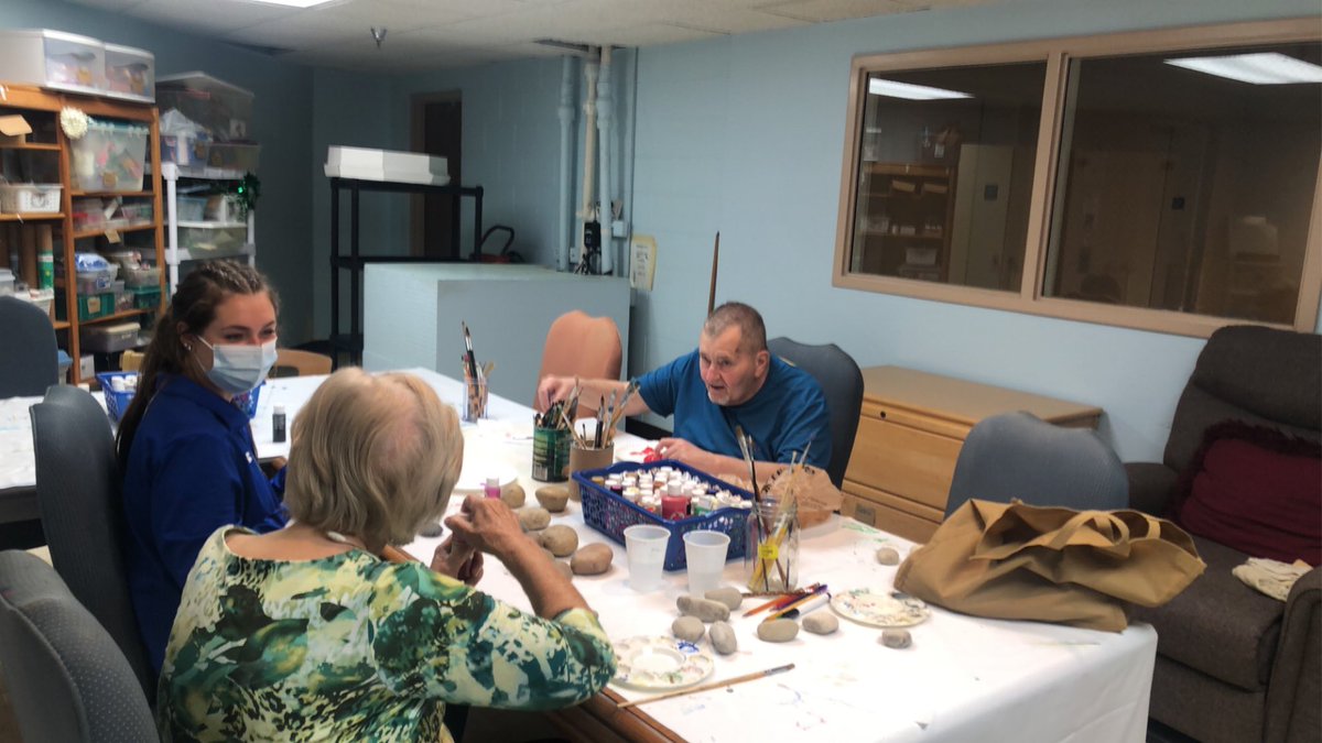 Kavya and Annie planned a rock painting activity at Heritage Place! <a href="/launch_sde/">LAUNCH in Elmbrook</a>