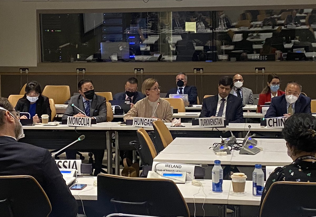HUNMissionToUN's tweet photo. Amb Zsuzsanna Horváth at the event of @KyrgyzMissionUN on #mountains ⛰underlined the importance of sustainable management of mountain ecosystems for the surrounding lowlands and dominantly lowland countries like Hungary 🇭🇺 as well. #InternationalYearOfMountains https://t.co/hqJtgDoLG2