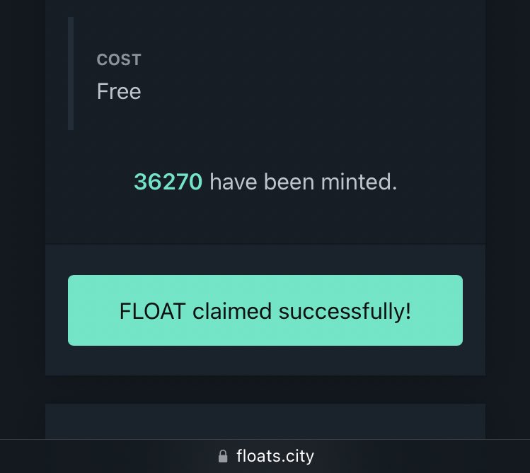 vidanage99's tweet photo. Free Floats City NFT π
β‘οΈ Claim : https://t.co/g86St3PcaH
βοΈ Connect With Blocto wallet
βοΈ Secret Code : HOPE
βοΈ Done
#freenft #claimnft #NFTs #blocto #floatnft https://t.co/iaIVIjXBZ5