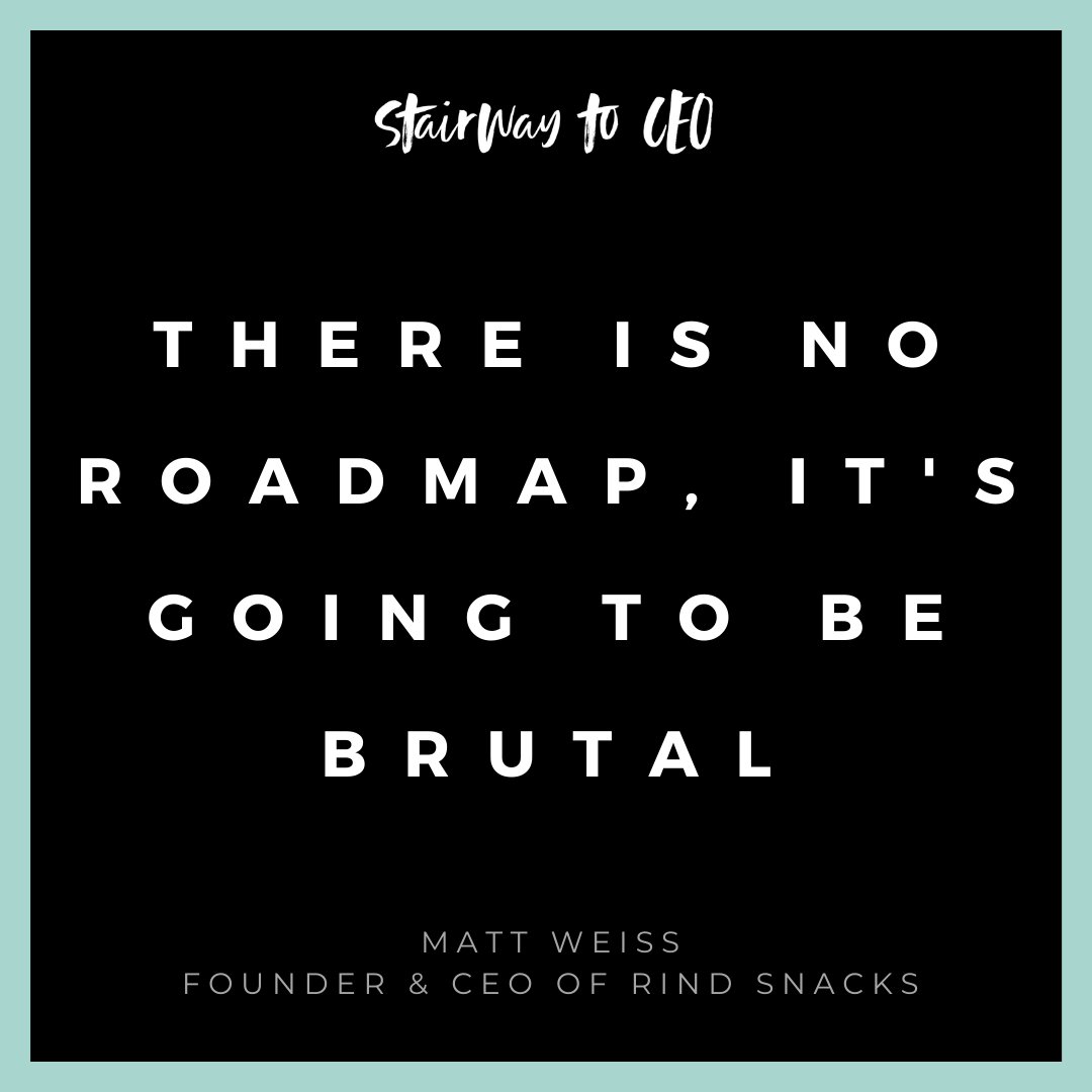 Today we hear from Matt Weiss, RIND Snacks 🍎
→ stairwaytoceo.com/episodes 
H ]ear why he believes sometimes the safer decision is the riskier decision, and why you have to share a vision with customers and stakeholders about a company that can stretch into multiple categories!