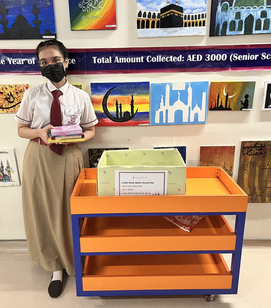 Sidrahhk876's tweet photo. “Between the Pages of the books is a lovely place to be” It was with such a pleasure to offer books that I was once enjoyed to the drive collection knowing they’ll be appreciated and taken care. #12D @Fatima_Martin @TeresaRusten @gemsnms_alkhail @GNMS_Tigers @DhanyaBinu4 https://t.co/1GfBhMhTFR