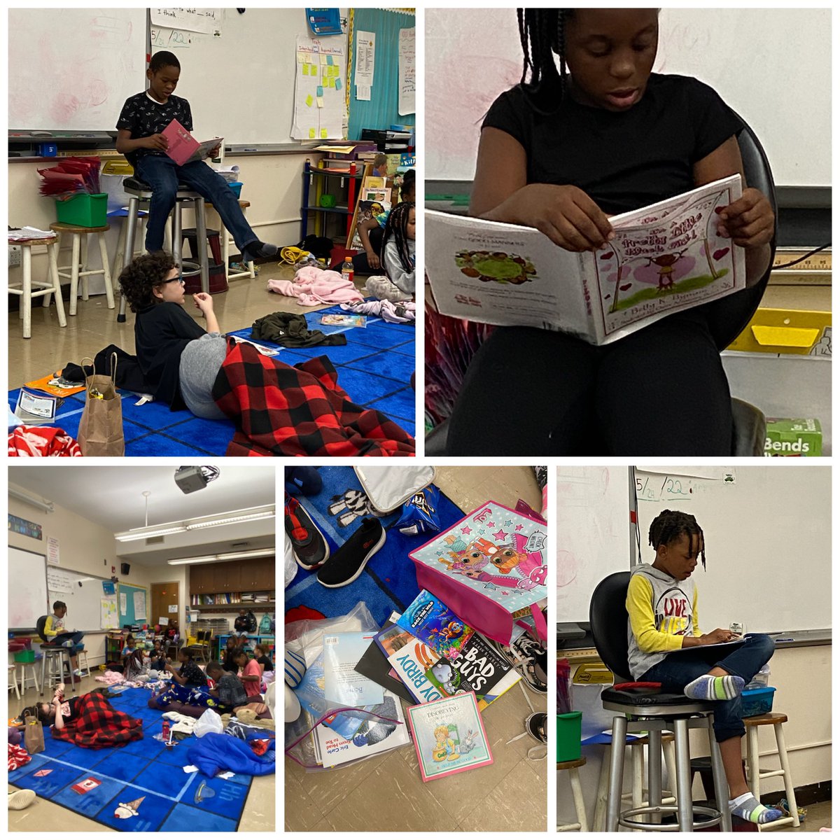 Book Binge day in Mrs Saddler’s 3rd grade room. Students read their favorite books to their classmates while relaxing &amp; enjoying snacks. <a href="/HMC1Ingels/">Ingels Elementary</a> <a href="/conniemoore705/">conniem</a> <a href="/HMC1Proud/">Hickman Mills C-1 School District</a> <a href="/latanya_frankli/">LaTanya Franklin, Ed.D.</a>