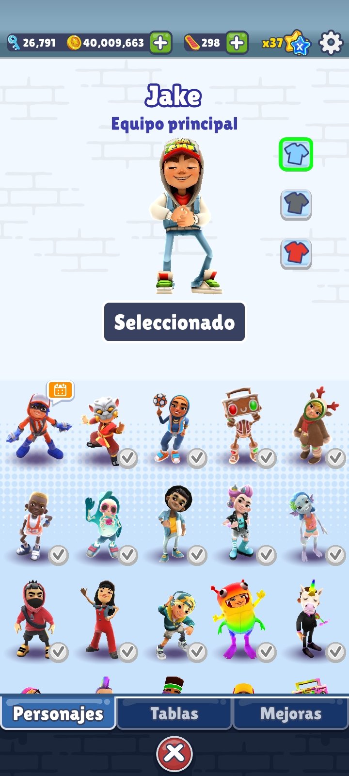 como poner tu personaje favorito de Subway surfers en compras