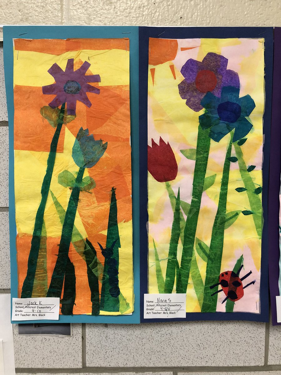 llynblack's tweet photo. 4th Graders used layers of tissue paper to create Spring Collages. @HillcrestPTA @Hillcrest_BCPS @RTwentey @sfisherBCPS https://t.co/aYKsxTw1bl