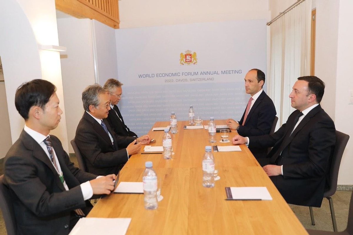 GharibashviliGe's tweet photo. Met w/ Mr.Yasushi Kinoshita,Chairman of the #DevBank of 🇯🇵.Discussed recently signed Agreement 🇬🇪 & 🇯🇵 on Liberalization, Promotion & Protection of Investment. It will undoubtedly have a positive effect & convince 🇯🇵 investors to consider 🇬🇪 as a successful investment destination https://t.co/0y2v2OPibf