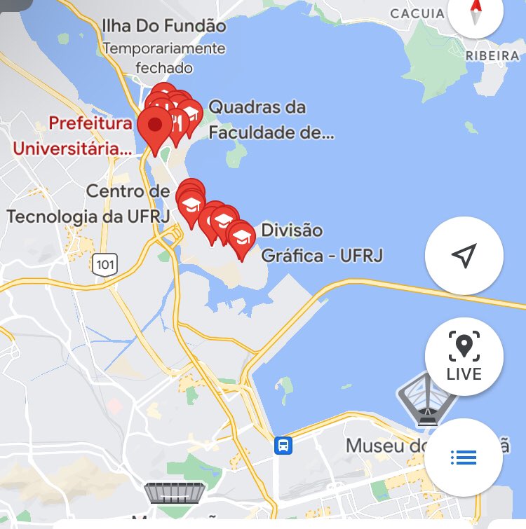 Essa campus da UFRJ é uma das 7 maravilhas do mundo, fica numa ilha paradisíaca na cidade do Rio de Janeiro. Coisa linda, só quem conhece saber como é uma universidade na beira da praia