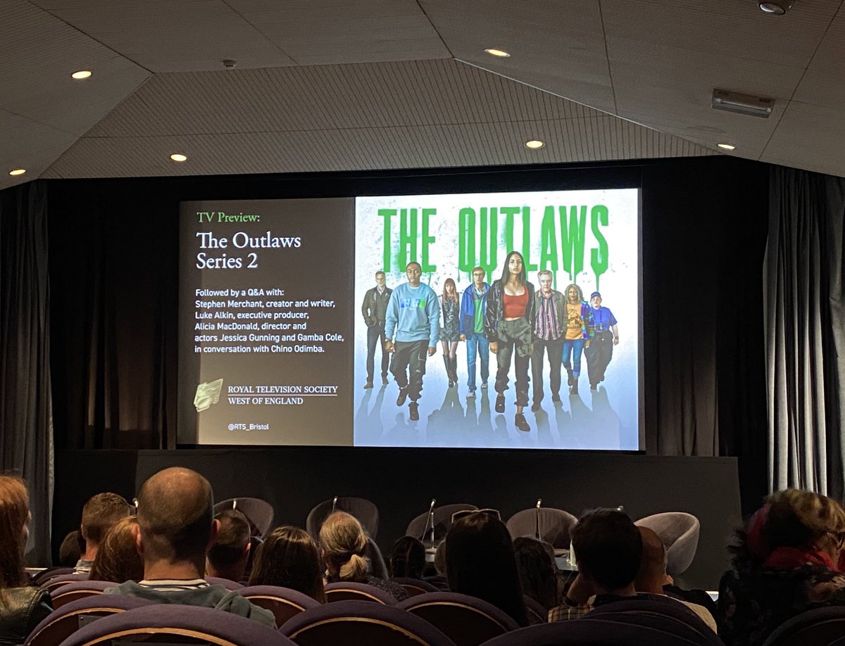 StockwellBilly's tweet photo. At the preview screening of #BBCOutlaws Series 2, followed by Q&A with @StephenMerchant and cast members. https://t.co/DaqvfeAU0J