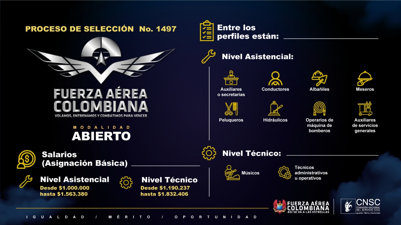 Fuerza Aérea Colombiana على تويتر "📣¿Quieres trabajar para el estado