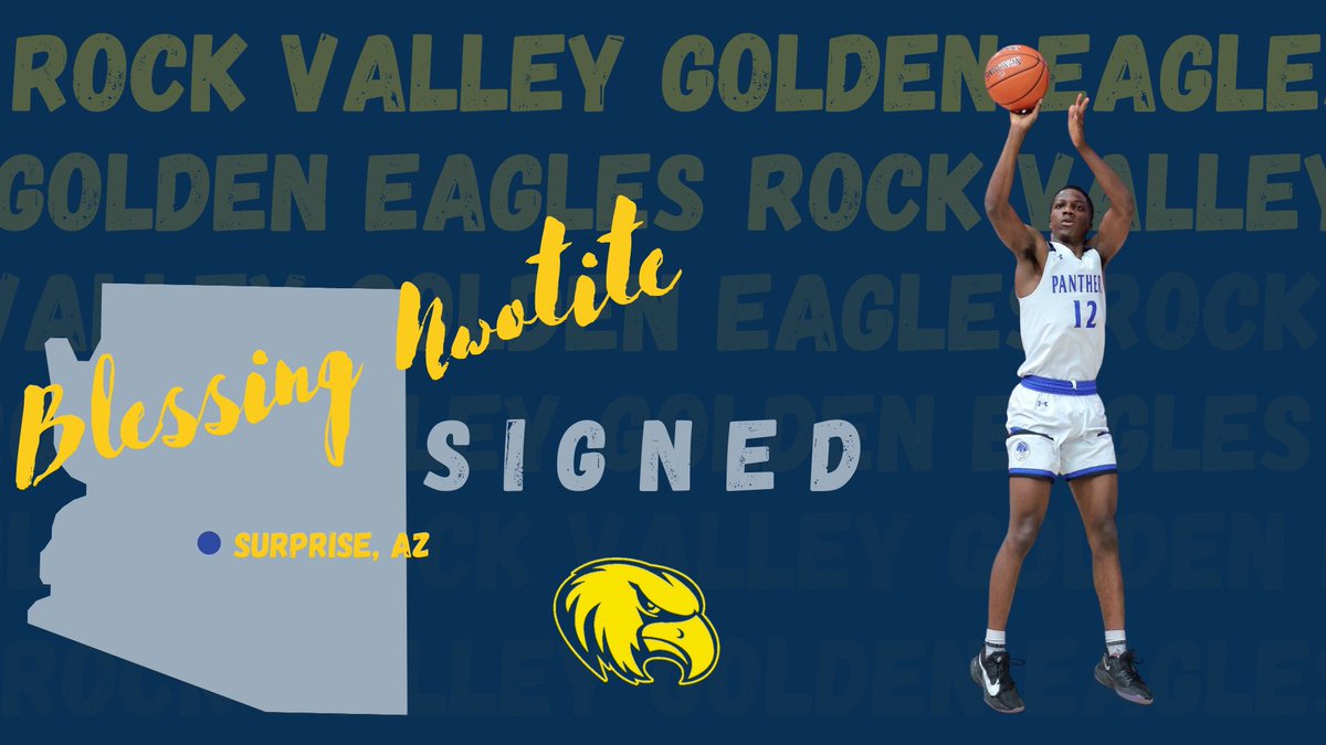 Blessing Nwotite (6’3 Guard) has signed with the Golden Eagles. Blessing played at Paradise Honors HS in Surprise, AZ and for The Factory on the AAU circuit.

🔵Long and active defender
⚪️Strong finisher at and above the rim
🟡Scores it at all 3 levels

#EagleUp🦅 #RockOn🦅