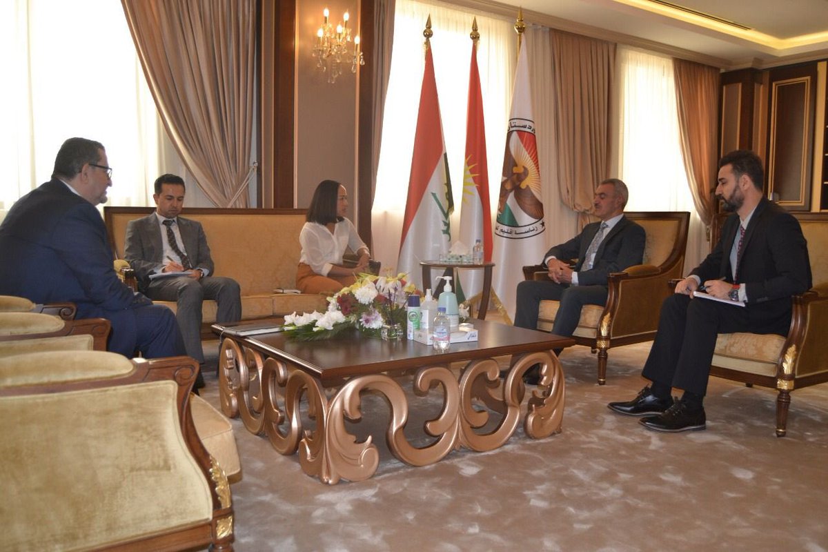 MustafaSaidQadr's tweet photo. Discussed Iraq election and upcoming KRI election, political party relations and the financial and economic situation in KRI with Dew Tiantawach, Political and Economic Chief at US consulate. https://t.co/OOiPofPwXR