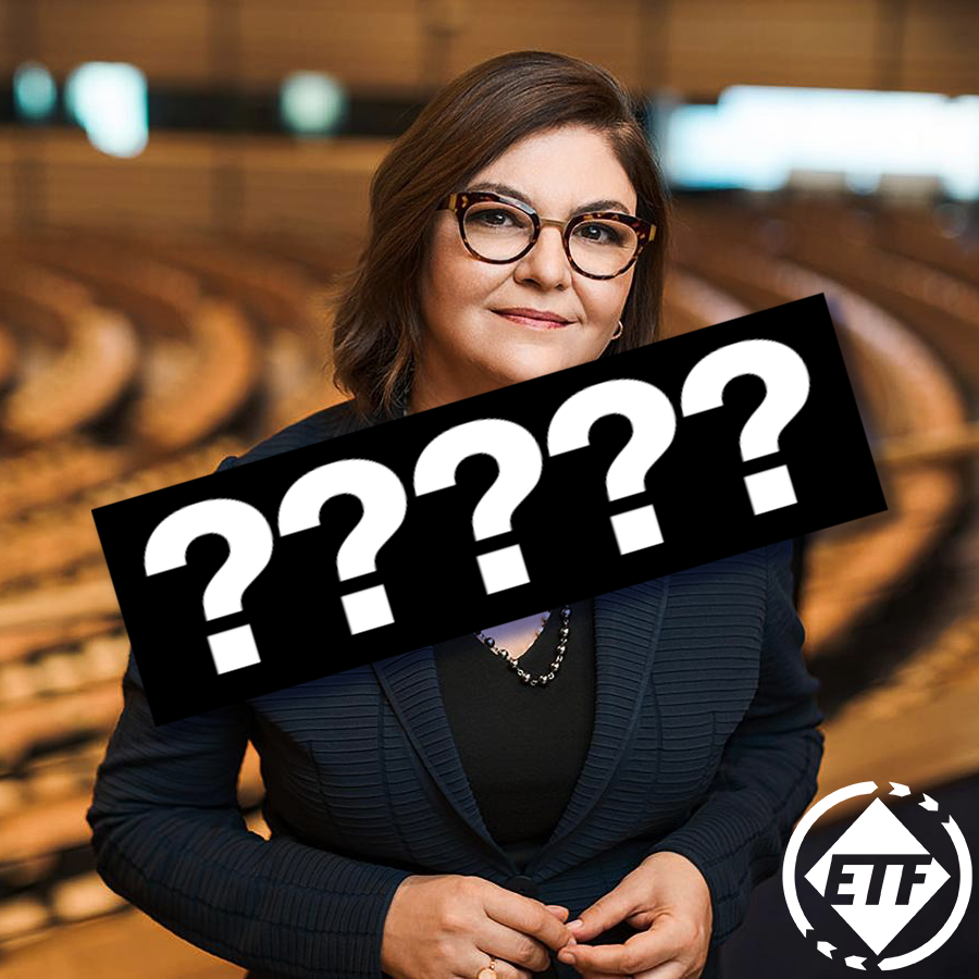 ITFglobalunion's tweet photo. BREAKING: The EU transport commissioner, @AdinaValean, has REFUSED to attend the @ETF_Europe #ETFCongress, the biggest gathering of Europe's transport workers. Why is she hiding from the very workers who kept Europe moving during the pandemic? https://t.co/KsppF5sPaW