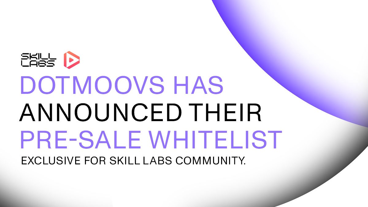 hashsense_'s tweet photo. We have some GREAT news for all of you SL community!🔥

🤩 @dotmoovs has announced their EXCLUSIVE pre-sale whitelist with Skill Labs and we would LOVE for you to participate!❤️

All conditions are listed here👇

https://t.co/aVkIIzTUtM

Good luck!☘️ https://t.co/UiM1RW0ktq