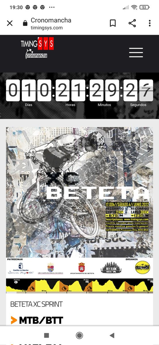 Mira_Beteta's tweet photo. Faltan 10 días para poder disfrutar de la prueba de #mtb que tendrá lugar en #Beteta el próximo sábado 4 de junio.
Te la vas a perder??🚴🚴
Todos los voluntarios se están esforzando al máximo para que el recorrido se disfrute al máximo.
Apúntate ya https://t.co/PHoCoz4Ye2 https://t.co/lrTQnMr7qf