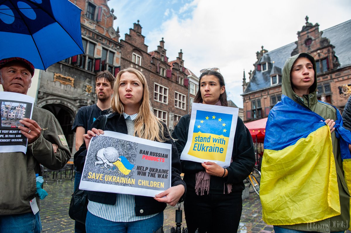 Three months since the war in Ukraine, a demonstration was held in Nijmegen. © Romy Fernandez 🙌🇺🇦🙌🇺🇦🙌 @ZelenskyyUa #Ukraine #UkraineUnderAttack #UkraineWar #PutinIsaWarCriminal #photojournalism