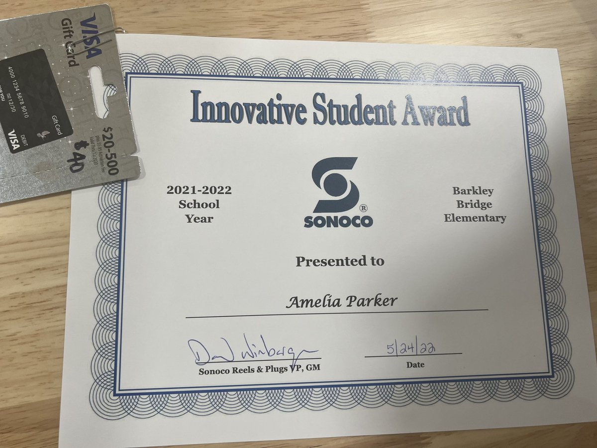 Towers_Tina's tweet photo. Innovation Winners @Sonoco_Products!  They received gift cards, a certificate and lots of Sonoco goodies @barkleybridge @HartselleSchool @jamiepdutton12 @kjared87 @c_zuck @pointerpal https://t.co/uUFv69zLMV