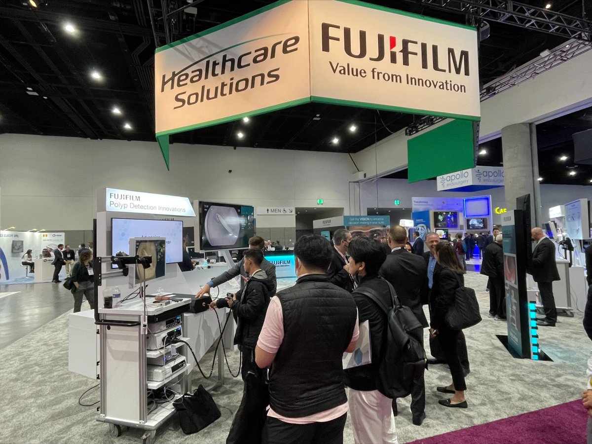FujifilmHealth's tweet photo. Wrap up the last day of #DDW2022 with our full portfolio at the Fujifilm booth #4343 or check out our #ELUXEO system at any of our partner booths: @APOLLO_ENDO #4251, @cdxdia CDx Diagnostics #4417, Erbe Group #4543, Lumendi #4317, and  SMART Medical Systems LTD. #4513. https://t.co/UOOoTJzkg1