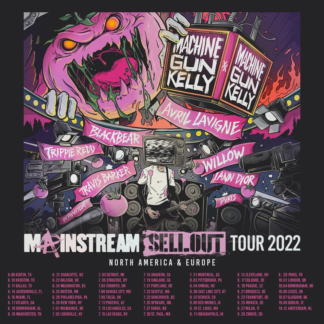 machinegunkelly's tweet photo. i could think of a creative way to say “come to the mainstream sellout tour!” or i could just let your imagination do it and give you a link 

https://t.co/vnWpQytKtz https://t.co/M9L6gKANoh