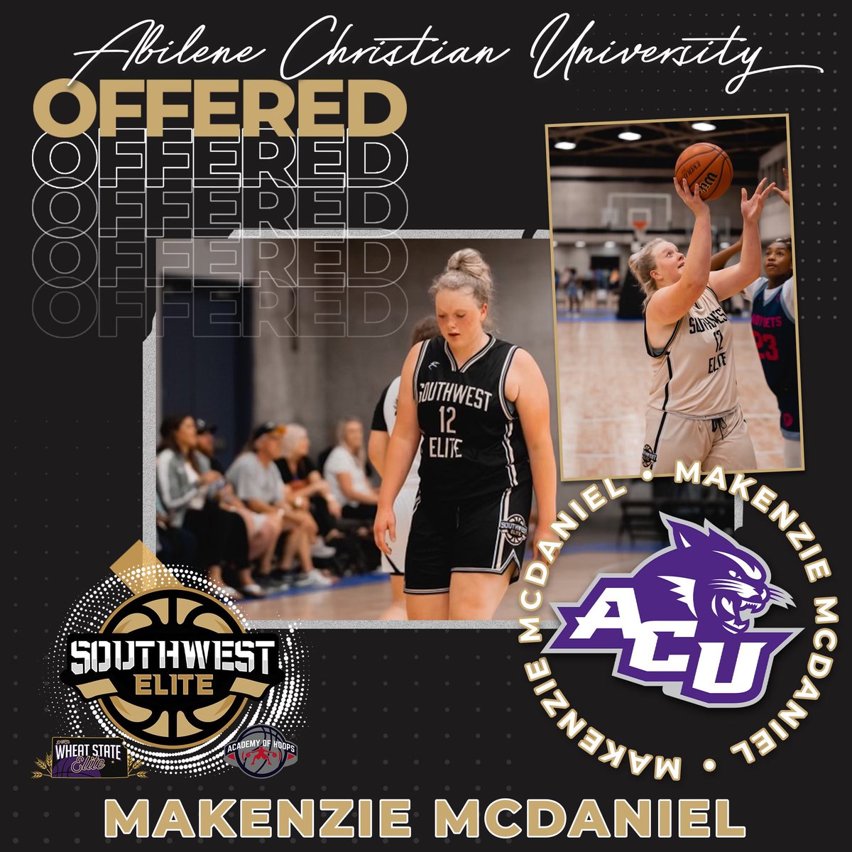 Makenzie McDaniel (@mcdan_makenzie) on Twitter photo I am truly honored and blessed to say I have received my first Division 1 offer from <a href="/coachgoodenough/">Julie Goodenough</a> and <a href="/ACUWBB/">ACU Women’s Basketball</a>!!! Thank you for this opportunity, this is a dream come true!!! <a href="/SW_Elite_/">Southwest Elite</a> @wheatstateelite <a href="/AustinJ22228543/">Academy of Hoops</a> <a href="/Coach_dpaul/">Dwayne Paul</a> I am truly honored and blessed to say I have received my first Division 1 offer from <a href="/coachgoodenough/">Julie Goodenough</a> and <a href="/ACUWBB/">ACU Women’s Basketball</a>!!! Thank you for this opportunity, this is a dream come true!!! <a href="/SW_Elite_/">Southwest Elite</a> @wheatstateelite <a href="/AustinJ22228543/">Academy of Hoops</a> <a href="/Coach_dpaul/">Dwayne Paul</a>