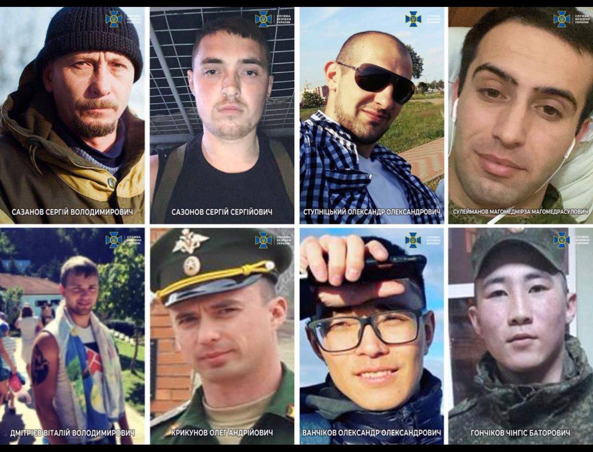 Eight more russian soldiers who tortured and murdered people in #Kyiv region were identified. 
They committed horrible crimes to civilians. Punishment will come to each who came to #Ukraine to kill, steal and ruin. 
#UkraineUnderAttack 
#UkraineWar 
#RussianWarCrimes