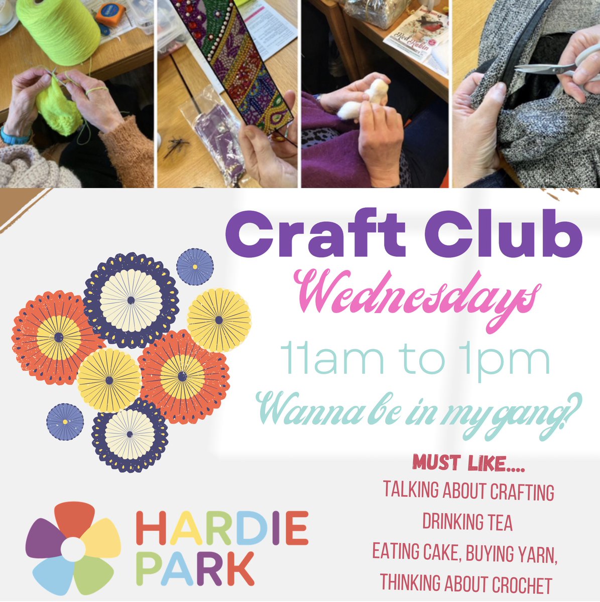 The craft crew sometimes make their own things however at the moment they are working on a project together, creating a hexagon quilt. If you like to craft and fancy sharing your skills with a cuppa maybe think about dropping into the cafe tomorrow!(Weds 11am weekly)