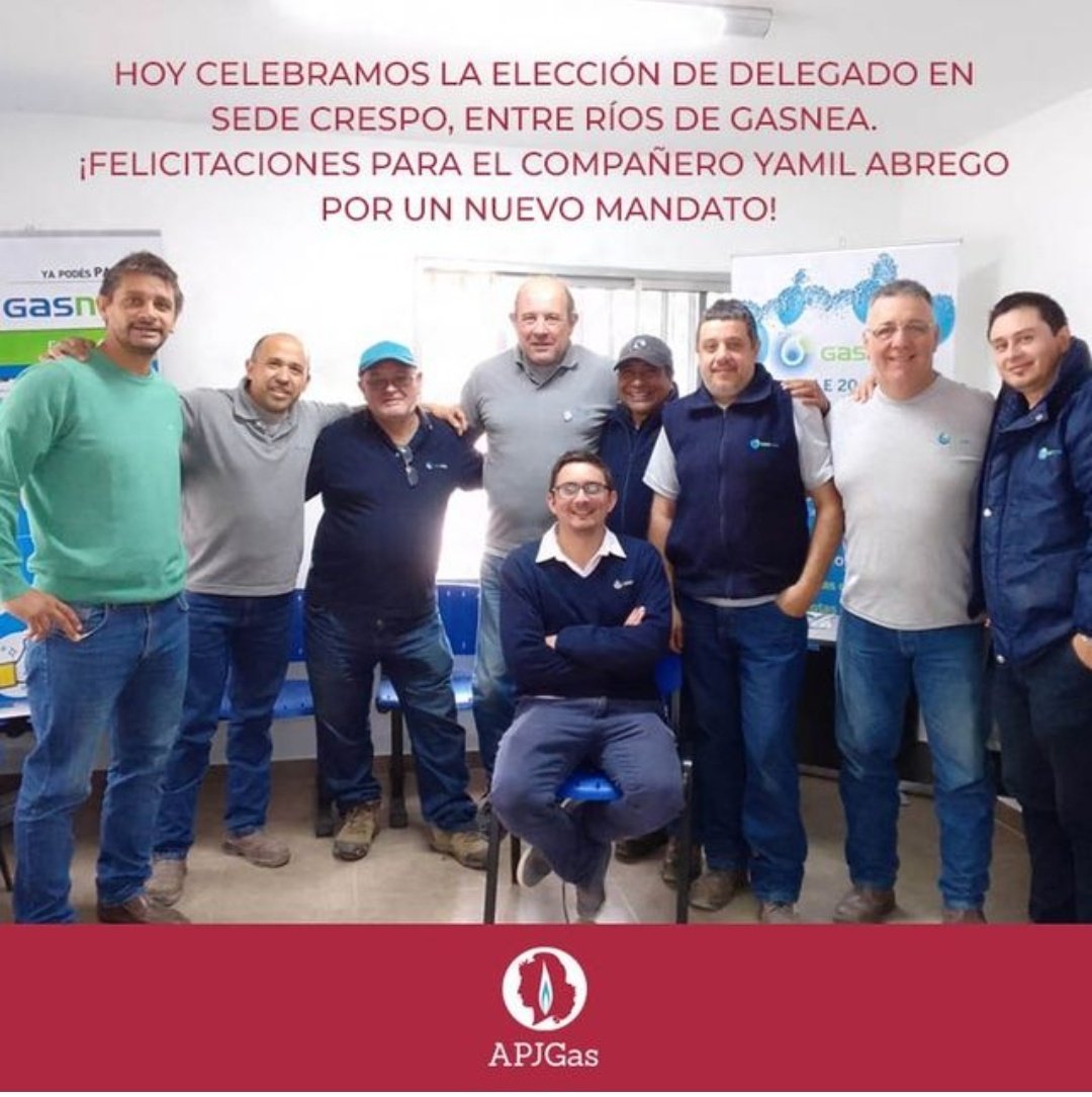APJGas_CTA's tweet photo. #APJGAS #GasNEA #Crespo #Delegados más unidad y organización. Hoy se realizaron las elecciones de delegado gremial en Crespo - Entre Rios https://t.co/I7xpGiN0h7