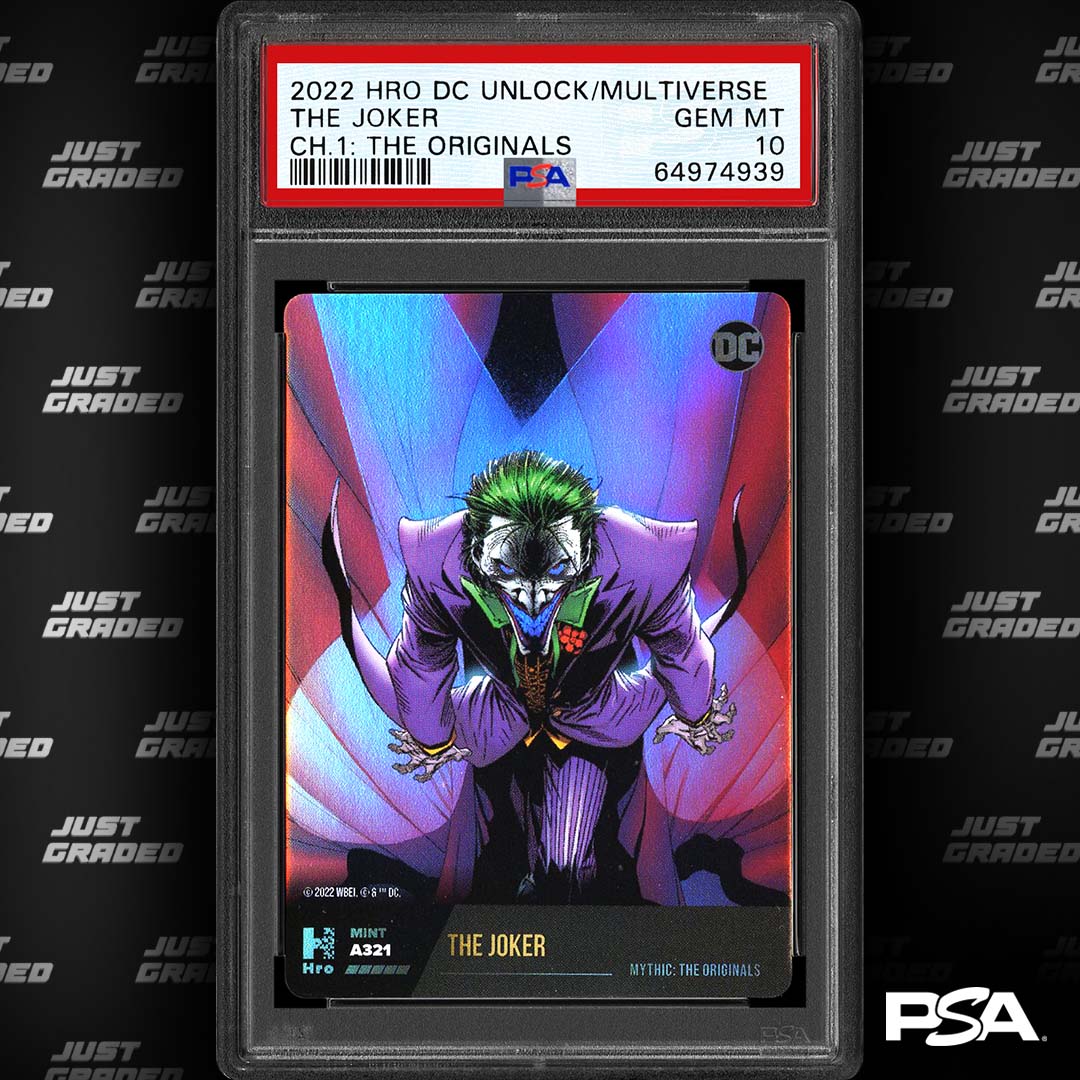 An ultra modern *Pop 1* PSA 10 truly unlike any other.

The fact that each physical card in this new Hro Hybrid DC Unlock The Multiverse release is minted and connected to a 1/1 NFT twin adds an even more unique layer.