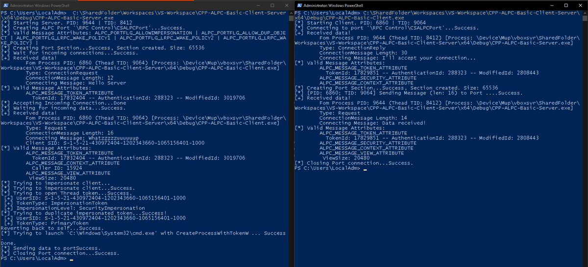 Finally managed to write up the final part of the series - Offensive Windows IPC Internals 3: ALPC
csandker.io/2022/05/24/Off…

As prev., I've published playground client and server ALPC code here: github.com/csandker/Inter…

Special thanks to <a href="/aionescu/">Alex Ionescu</a> for answering all my questions!