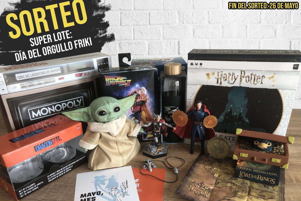 📢🎉SORTEO ESPECIAL DIA DEL ORGULLO FRIKI
¡¡Puedes ganar todo lo que ves en la foto!!

✔️Para participar tan sólo haz RT a este tweet

Mañana anunciamos al ganador

Encuentra todo esto y más en bit.ly/ElUniversoFriki con un descuento del 15% en todo el #UniversoFriki