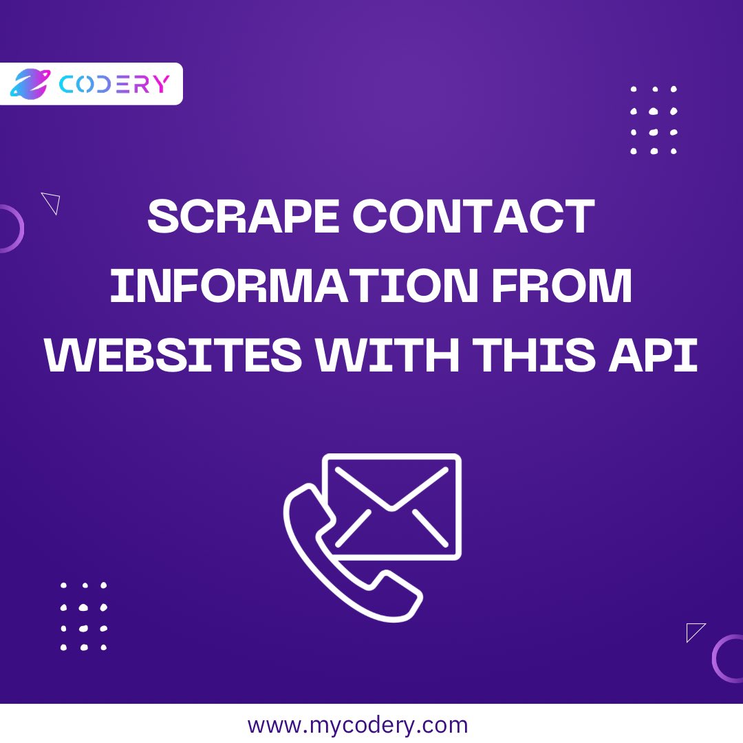 Zyla_Labs's tweet photo. π§π»βπ» #Codery crawls a #website and extracts all of its structured #data!
ππΌ Only provide the #URL, and this awesome #API will take care of the rest.
β‘οΈ Codery is the best tool to scrape contact information from websites
Try it!
π https://t.co/4FcMXsKyxP
#JSON https://t.co/iS0EEhbpTH