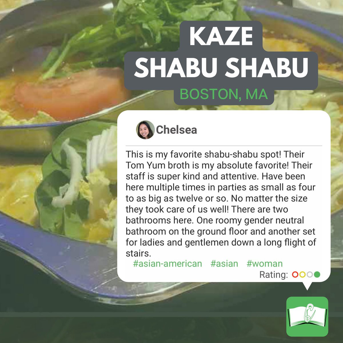 _thegreenbook's tweet image. From phở to sushi, there are many different types of Asian cuisine! Here are 3 Asian-owned restaurants reviewed by members of our community from around the U.S!

Celebrate #AAPIHeritageMonth by supporting your local Asian-owned business &amp;amp; leave a review on #TheGreenBookProject.