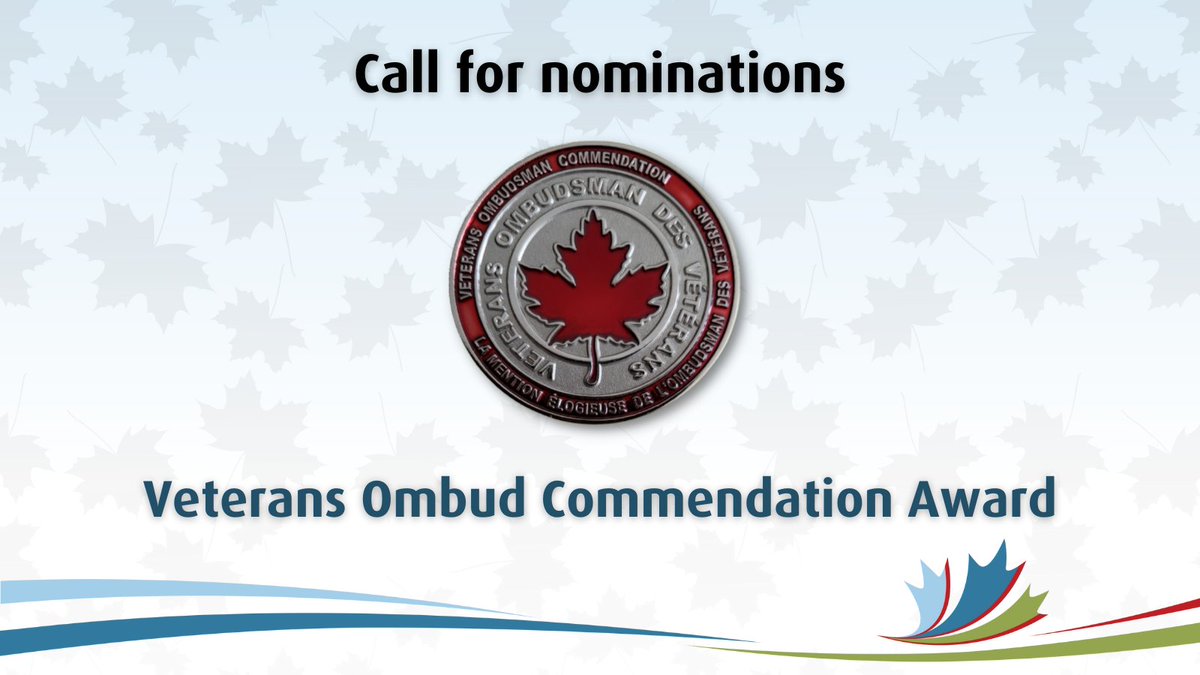 Know an individual or organization who’s made outstanding contributions to Canada’s Veterans and their families? You can nominate them for the Veterans Ombud Commendation Award: ow.ly/SQ6t50JgKWy