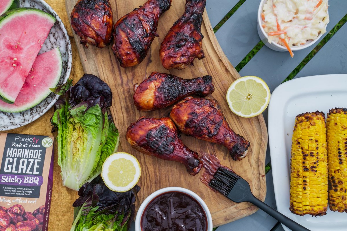 Getting ready for #NationalBBQWeek next week with these Sticky BBQ Chicken drumsticks! 🍗☀️

Available in 10kg, 2.5kg and our retail packs too! 

#glutenfree and the ingredient tubs come complete with FREE allergen labels &amp; wipe clean counter tickets! 

☎️ 01772 282834 to order!