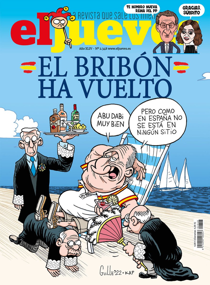 eljueves's tweet photo. ¡¡LA PORTADA!!

No lo siente, se la suda si se ha equivocado y volverá a ocurrir 🤴🏻🖕🏻🇪🇸

(Portada de @kapdigital y @guillemarvel) https://t.co/EhKByRNKqF