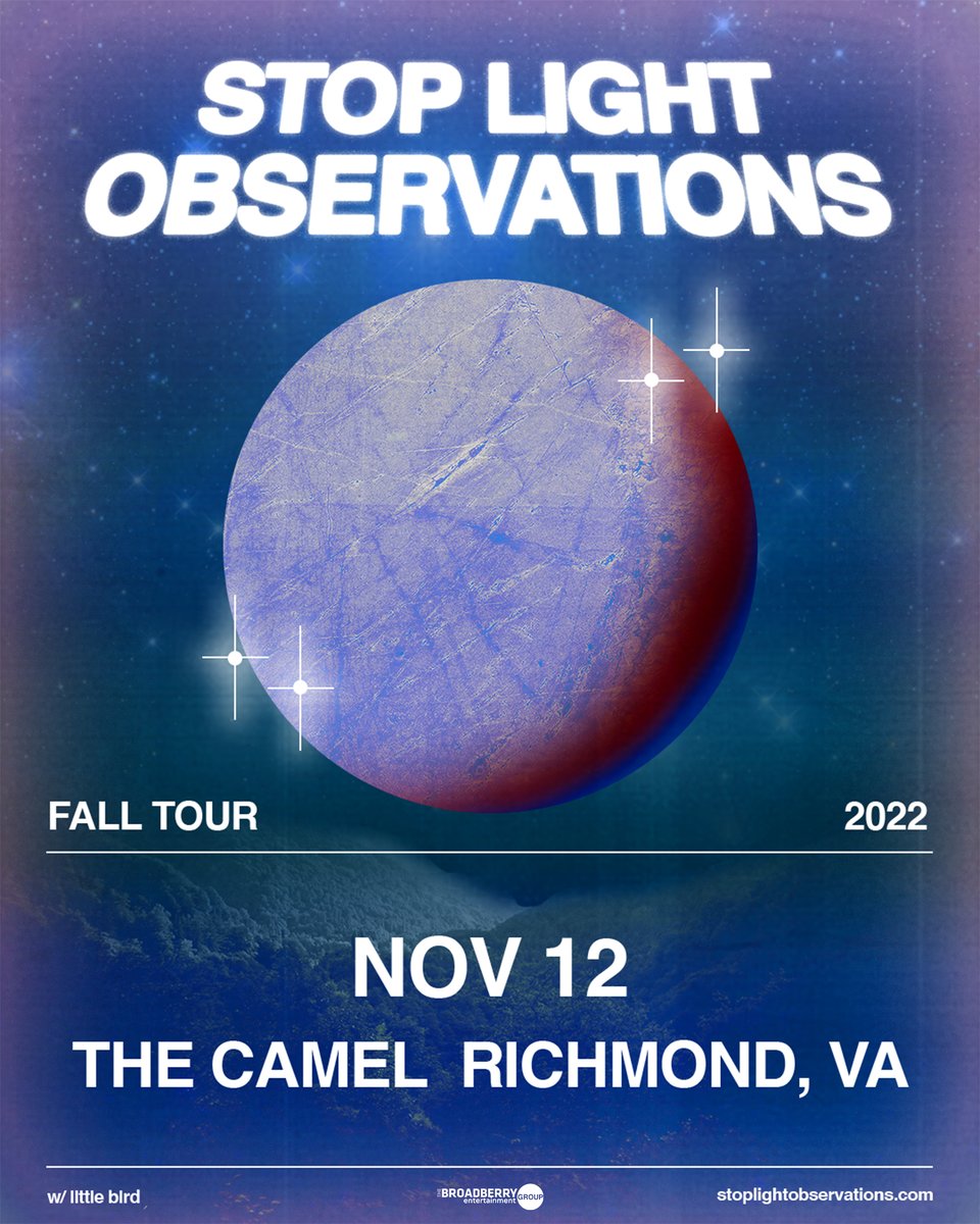 Just announced! Psych-pop band Stop Light Observations will be hitting The Camel Nov 12 w/ little bird - tickets on sale now! bit.ly/StopLightObser… @stoplightobs