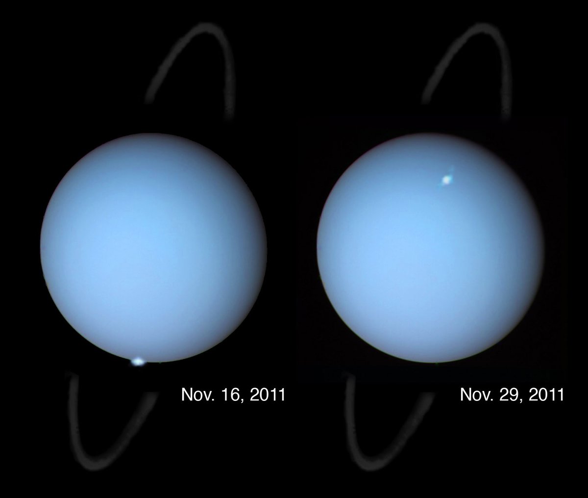 Fbeber_BR's tweet image. Auroras caracterizada em netuno pelo Hubble, em 2011
#netune #Hubble #astonomy #astronomia