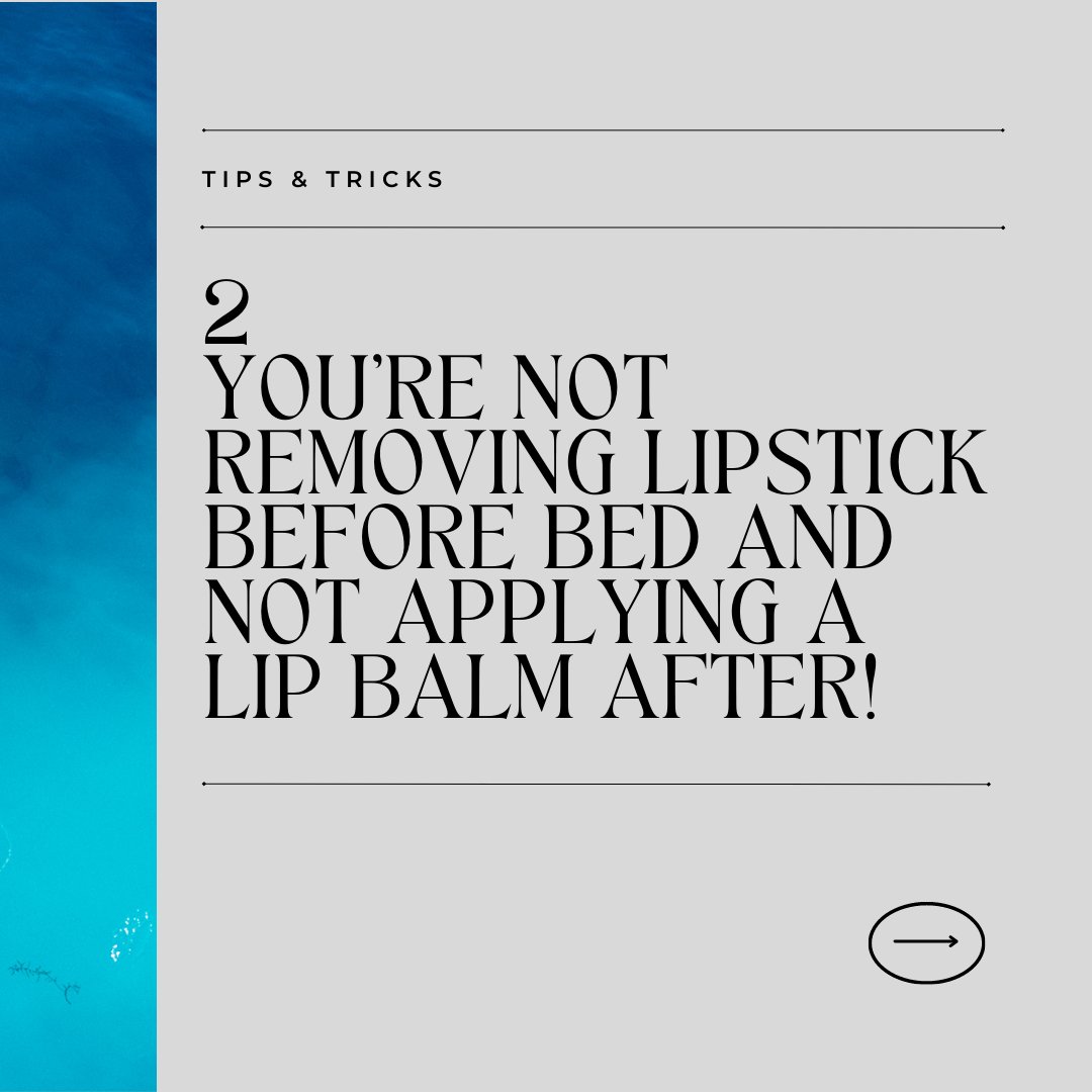 Thentix1's tweet photo. 3 Things that dry out your lips!

You lick your lips frequently.

You're not removing lipstick before bed and not applying a lip balm after!

You don't apply SPF to your lips.

#lipbalm #lipcare #lips https://t.co/whH0mEFo8V