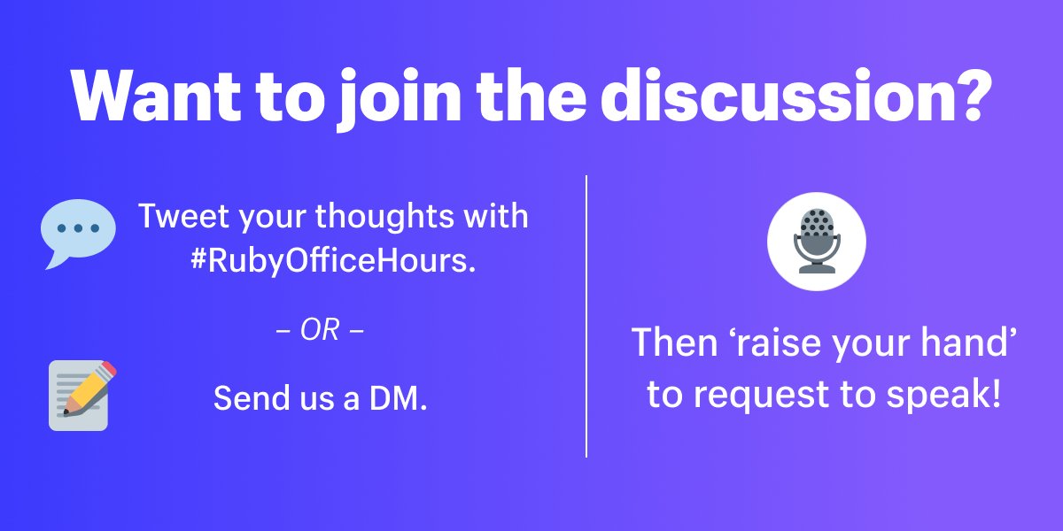ShopifyEng's tweet photo. Want to join the discussion? Tweet at us with #RubyOfficeHours or #RailsConf2022! https://t.co/AO8Ygkgdcj