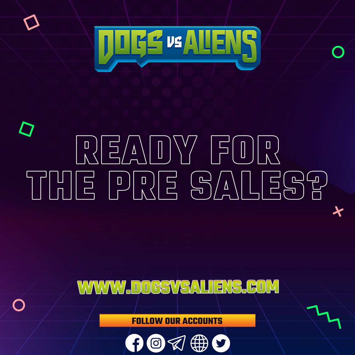 dogsvsaliens's tweet photo. Hey! Pre Sales in coming! Are you going to take the opportunity to get the tokens at a special price?🤩 Are you interested in participating in the project? Tell your friends! We will have news very soon🤩😎

#p2e #PlayToEarn #crypto #cryptogames #nftcommunity #nft #nfts #giveaway https://t.co/aWUzGTRCS1