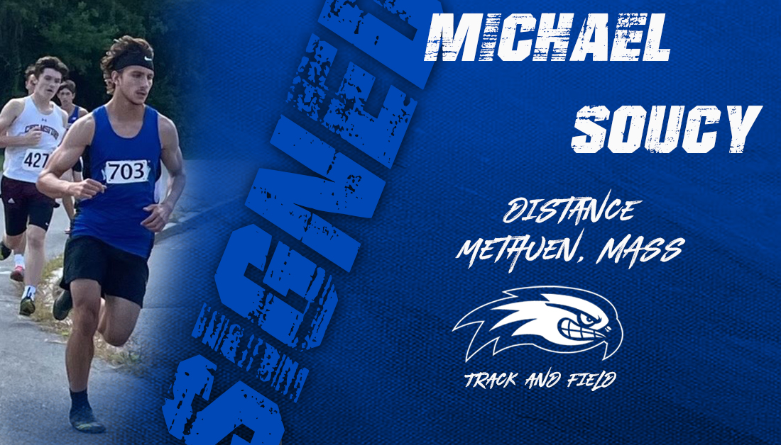 RiverHawkXCTF's tweet photo. Look out๐ Riverhawks we just had another signee fly in! Let us introduce you to Michael Soucy. Michael was the MVC Champ indoors at the 600M (1:23.81). Also this outdoor season he has run the 400M in 50.19! Welcome to Lowell Michael! #unitedinblue @RiverHawkNation https://t.co/YMloadgO6k