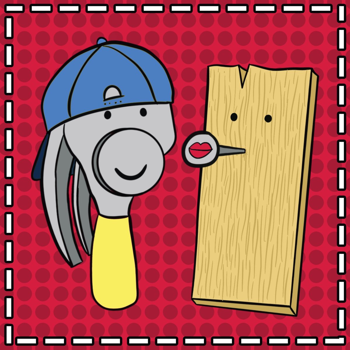 BRAINMIND_ART's tweet photo. 😘❤️💛💙

TAGS: #illustration #hammer #hammertime #wood #plank #nail #nailedit #handyman #digitalart #valentinesday #love #tools #tooltime #primarycolors #kissing https://t.co/PcrUBBRp3R