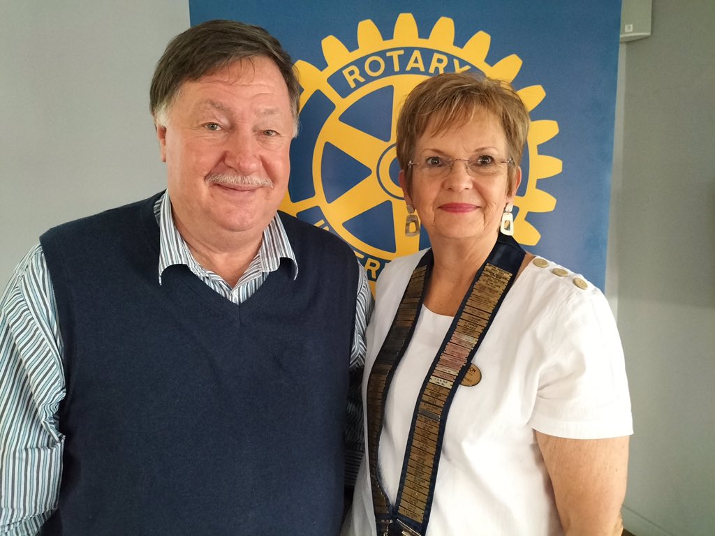 Well-known psychiatrist and geriatric specialist Prof Felix Potocnic recently addressed the Rotary Club of Paarl on dementia and its treatment. With him is Hester Visagie, Rotary president
#paarl #rotary #health