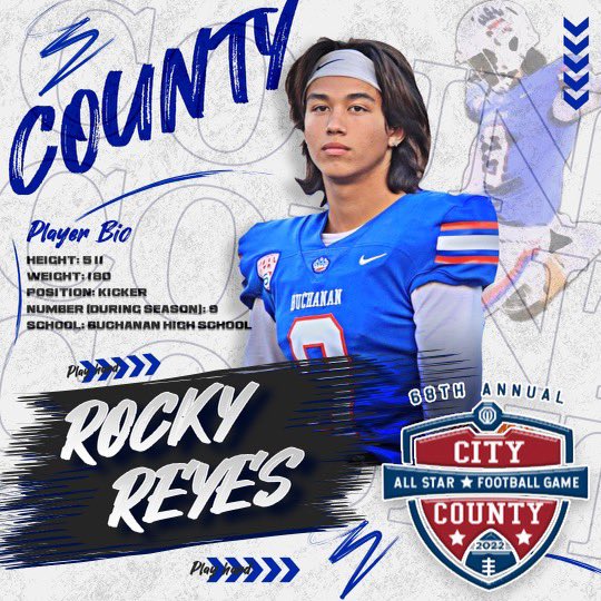 ccallstarfresno's tweet photo. Congratulations Rocky Reyes from Buchanan HS for being selected to the COUNTY team for 68th Annual City/County All-Star game.
It is with a heavy heart to announce that Rocky was diagnosed with Leukemia and we are here to honor him as a City County teammate.
@buchananbear_fb https://t.co/plAMZbg4dh