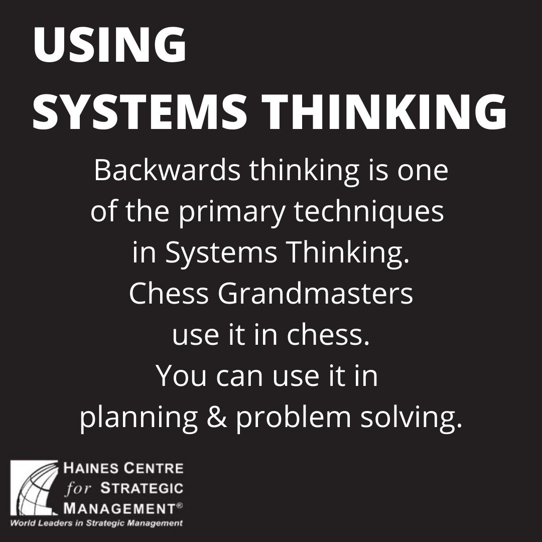 Use backwards thinking for the win 
#systemsthinking #strategicthinking #bigpicture #businesscoach #leadershipcoach #chess #problemsolving #thesystemsthinkingapproach