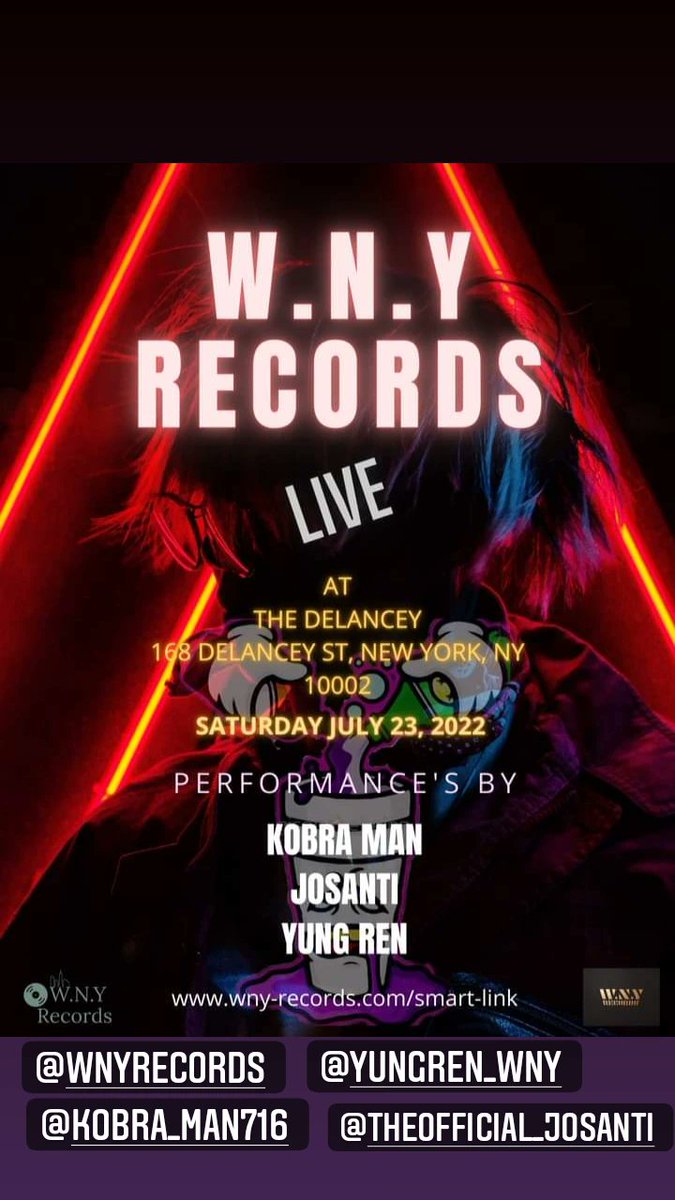 KobraMan716's tweet photo. @KobraMan716 July, 23rd 2022
@ The Delancey
168 Delancey St, New York, NY 10002
8pm
Come See Kobra Man Josanti Wny &amp; Jorge Lorenzo 
LIVE!!! https://t.co/xdZHaqsXhY