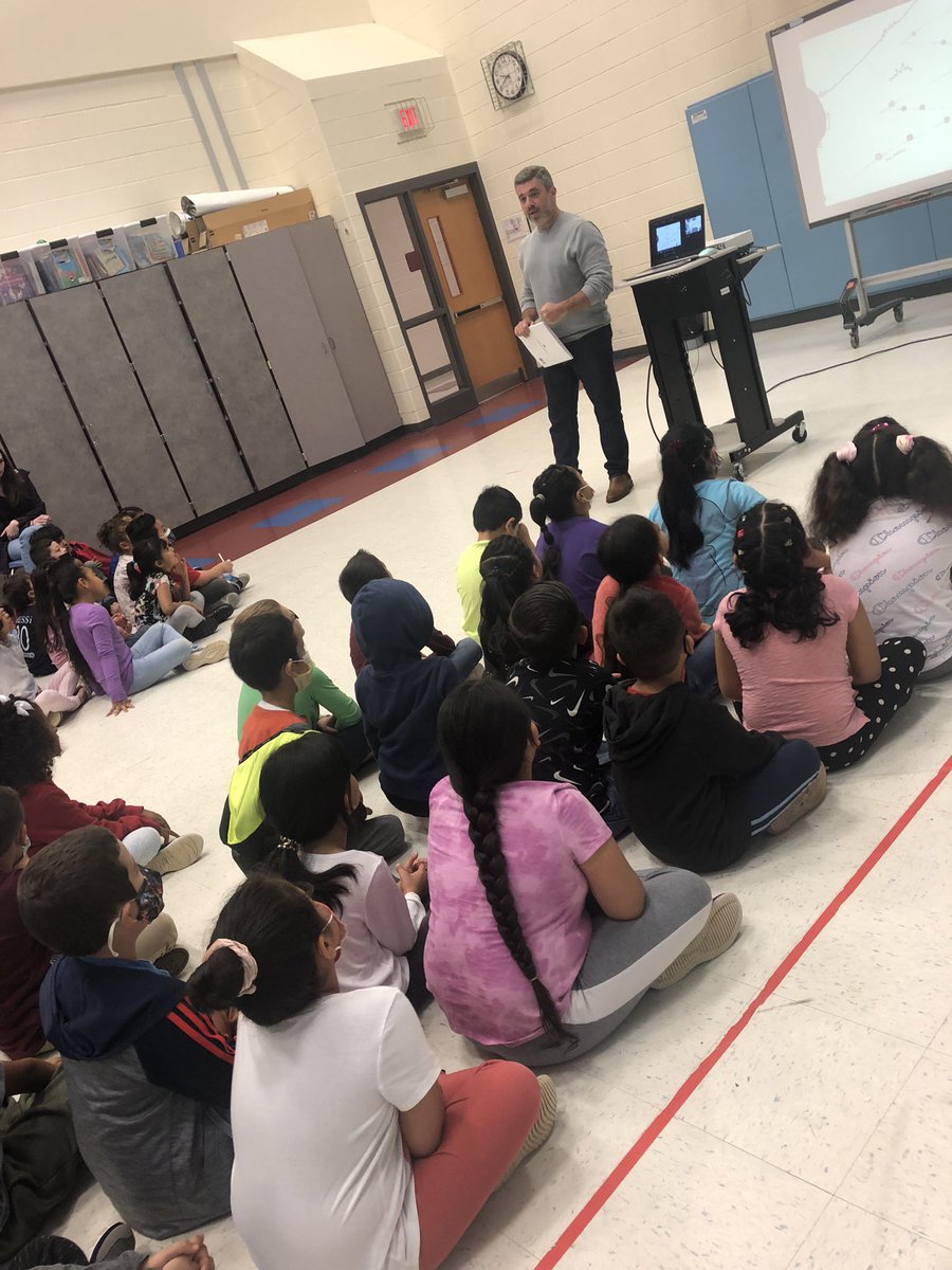 FirstiesFun's tweet image. We LOVED having Mr. Jay visit us today! We can’t wait to take our Ricky the Rock that Couldn’t Roll books home to share with our families! #YES_Bulldogs #firstgrade