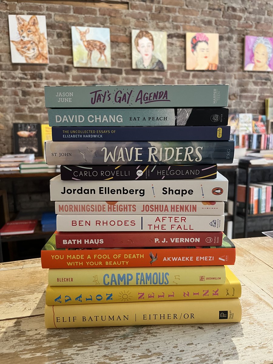 Check out these new releases in Hardcover and Paperback that you can pick up at any of our three locations!

#shopindie #shoplocal #jaysgayagenda #eatapeach #elizabethhardwick #waveriders #helgoland #shape #afterthefall #bathhaus