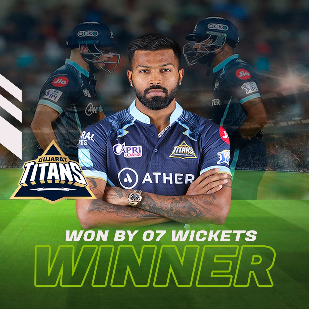 cricplex's tweet photo. Finishes it with another maximum!
#GujaratTitans through to the #IPL2022 Finals. 🔥
Take a bow, David Miller. 👏
#IPLplayoffs #GTvRR
#ipl2022 #tataipl #captain #ipllover #gtvsrr #iplnews #iplfever #ipl #cricket #csricketlover #cricketnews https://t.co/V2Bm33oXRm